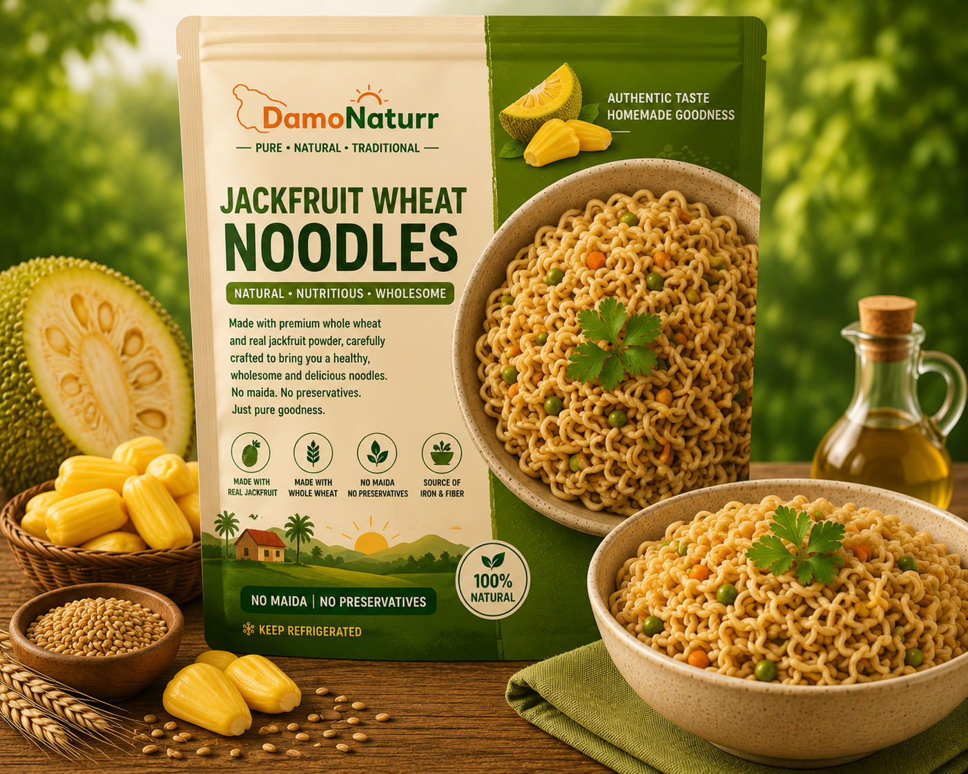 Jackfruit Wheat Noodles